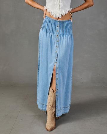 Jaydah Denim Maxi Skirt