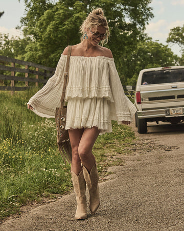 Summer Rodeo Cotton Off The Shoulder Cotton Top