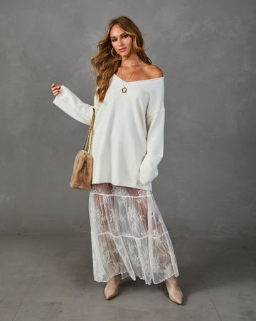 Mystic Moment Sheer Lace Maxi Skirt