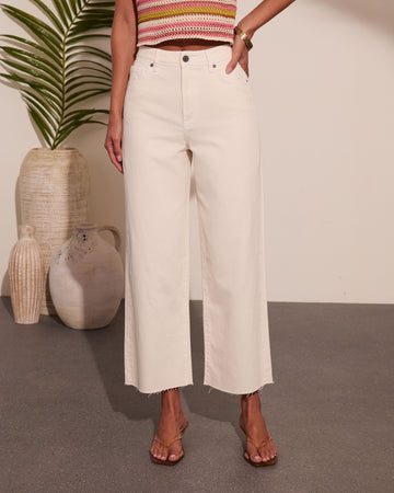 Elara High Waisted Wide Leg Jeans