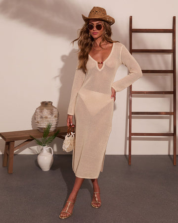 Sol Sculpt Crochet Cover Up Maxi Dress