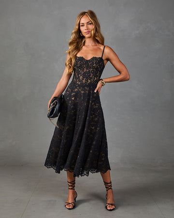 Sweet Reverie Lace Midi Dress