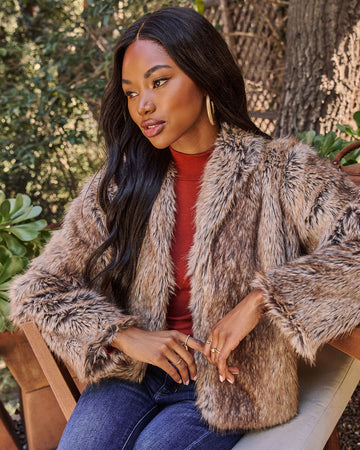 Reiss Faux Fur Jacket