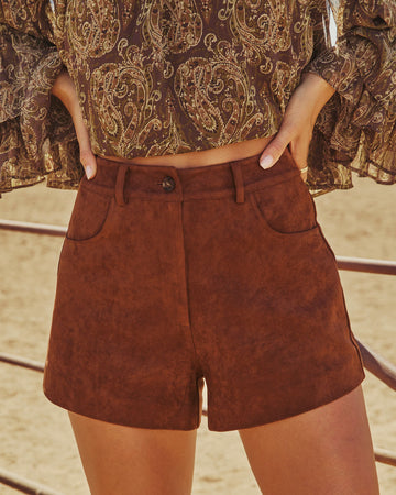 Studio Muse Faux Suede Shorts