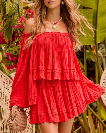 Summer Rodeo Cotton Off The Shoulder Cotton Top