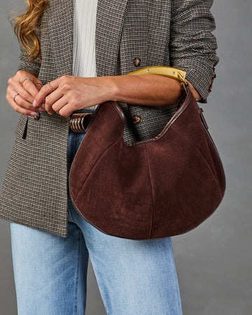 Linden Embossed Faux Suede Hobo Shoulder Bag