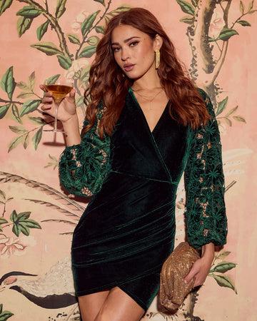 At Midnight Velvet Mini Dress