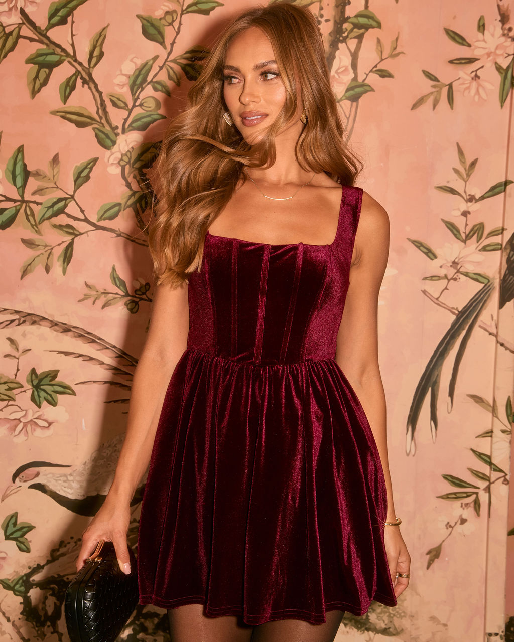 Moonlit Manor Velvet Mini Dress in Black - Size XS, Polyester/Elastane, VICI Moonlit Manor Velvet Mini Dress in Black - Size XS, Polyester/Elastane, VICI
