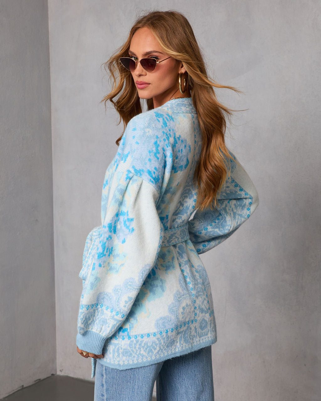 Daisy Days Floral Waist Tie Cardigan – VICI