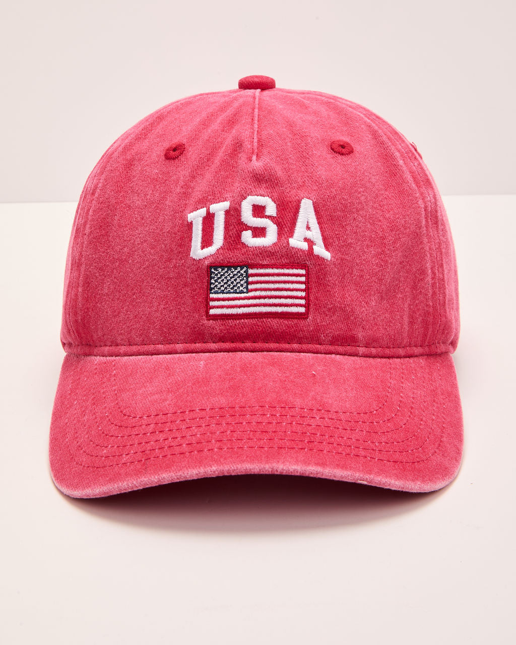 Vici USA Embroidered Red Baseball Cap Stateside Glow USA Baseball Cap – VICI main image 2