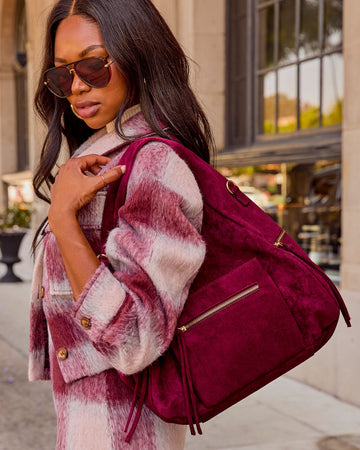 Destiny Faux Suede Shoulder Bag