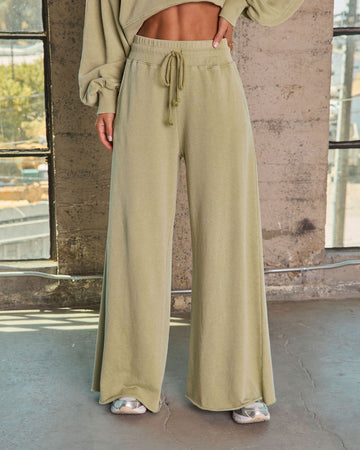 Off Hours Fleece Wide Leg Sweatpants