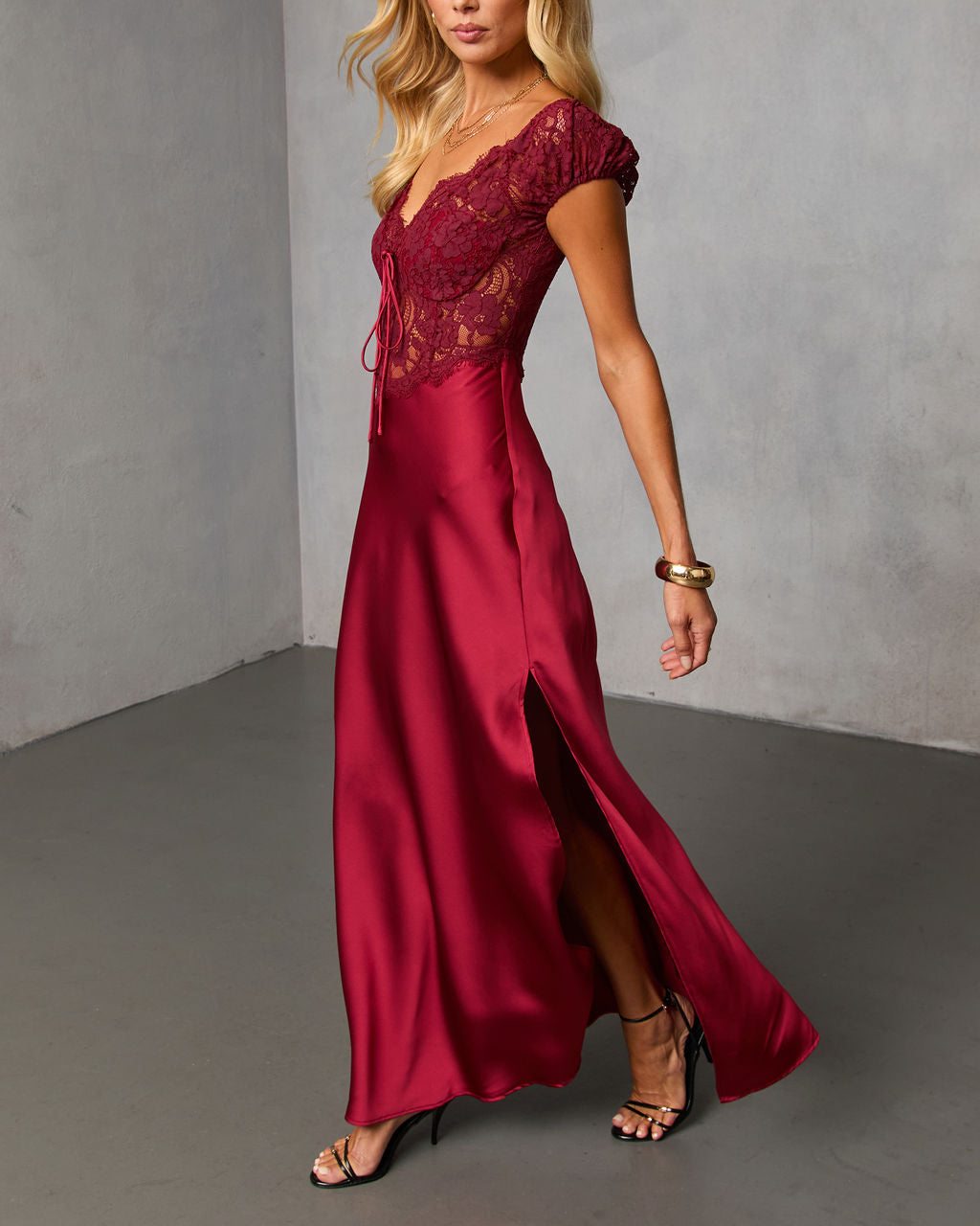 wine dress lace Polished Romance Satin Maxi in unlined design Color:Light Chesnut SLEEVELESS MOTHER OF BRIDE Knee-Length Tea Wedding Dresses