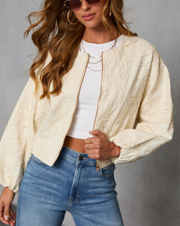 Rainah Embroidered Twill Jacket