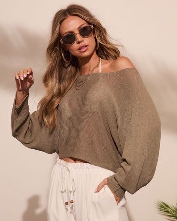 Dekota Open Knit Boat Neckline Top