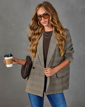 Elenora Plaid Double Breasted Blazer