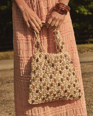 Ninna Beaded Crochet Tote Bag