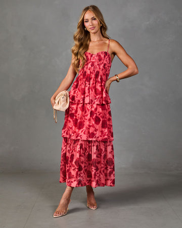 Peony Cottage Tiered Floral Maxi Dress