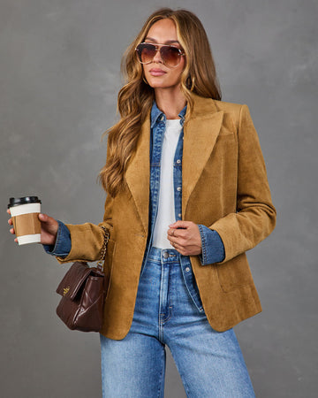 Tamia Corduroy Single Breasted Blazer