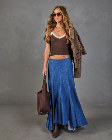 Farrow Denim Maxi Skirt
