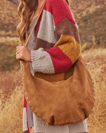 Reese Faux Suede Shoulder Bag