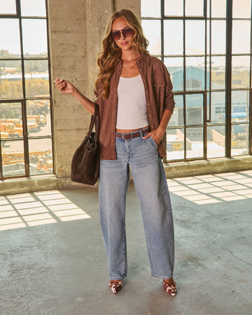 Emrie Mid Rise Barrel Leg Jeans