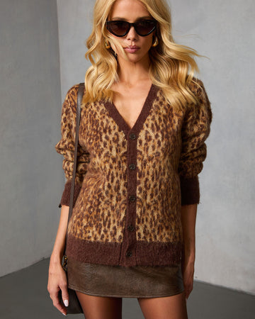 Glenmere Leopard Print Cardigan