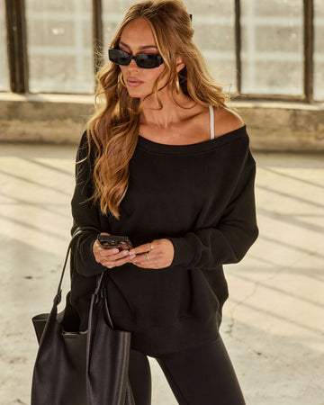 Empower Luxe Off The Shoulder Sweatshirt