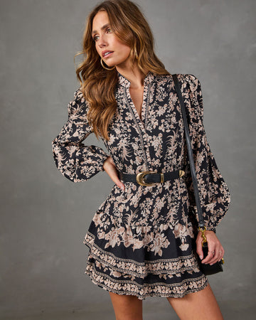 Prairie Petal Floral Mini Dress