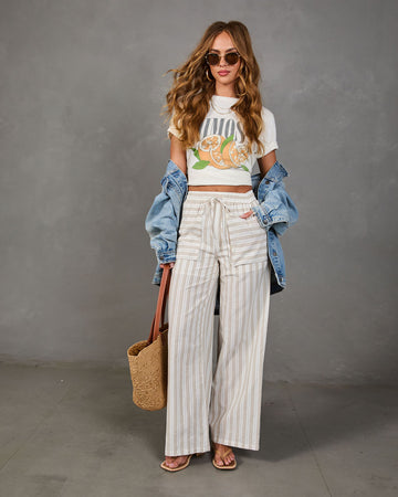 Delicate Balance Striped Drawstring Pants