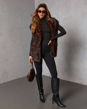 Frosted Berry Faux Fur Vest