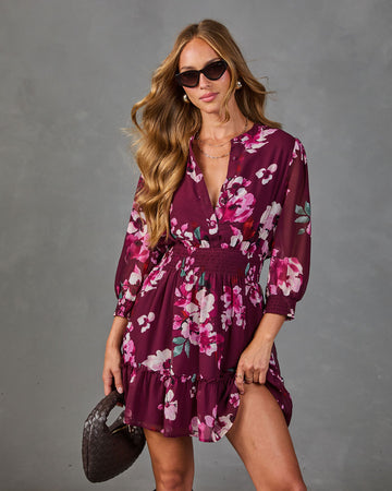 Serenity Bloom Floral Mini Dress