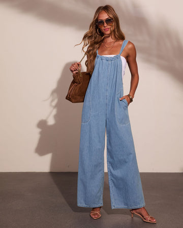 Isidore Relaxed Denim Overalls