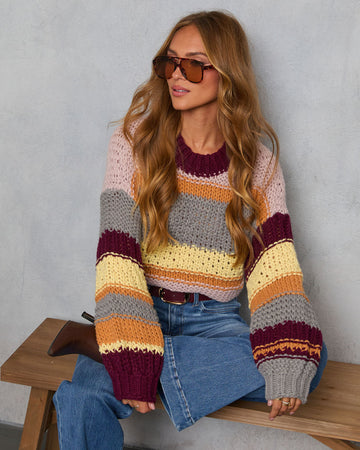 Harvest Feels Cropped Knit Sweater