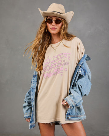 Country Roads Music Cotton Graphic Short Sleeve Tee