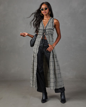 Autumn Belle Flyway Plaid Maxi Top