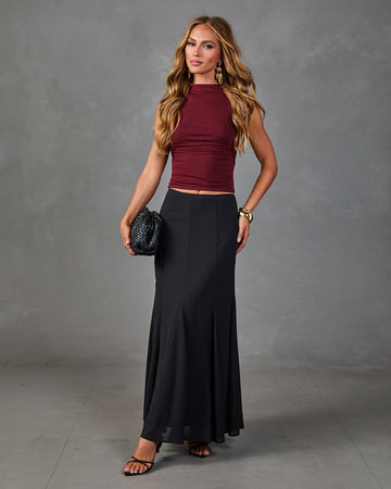 Story Begins Flounce Hem Maxi Skirt