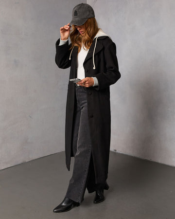 Davison Twofer Hooded Waist Tie Trench Coat