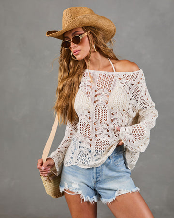 Festival Fever Open Knit Crochet Top