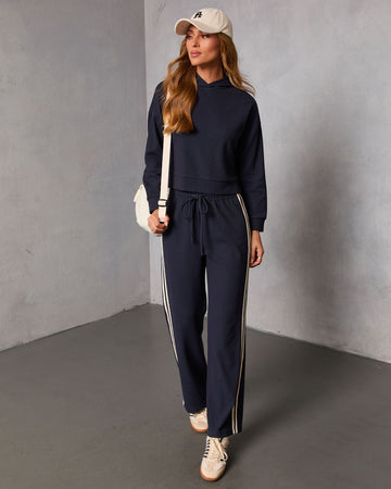 Quiet Day Hooded Knit Sweatshirt