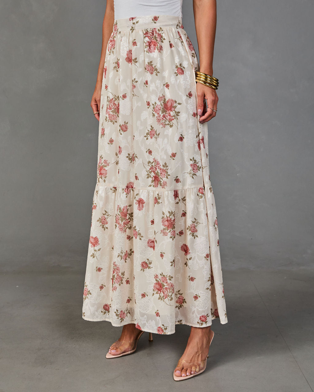 Rosy Cheers Floral Maxi Skirt – VICI