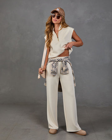 Next Stop Mock Neck Quarter Zip Soft Form Vest