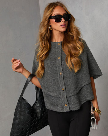 Whispering Oak Knit Caplet Sweater