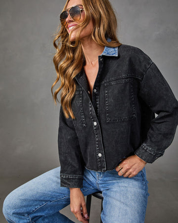 Julius Denim Contrast Collar Jacket