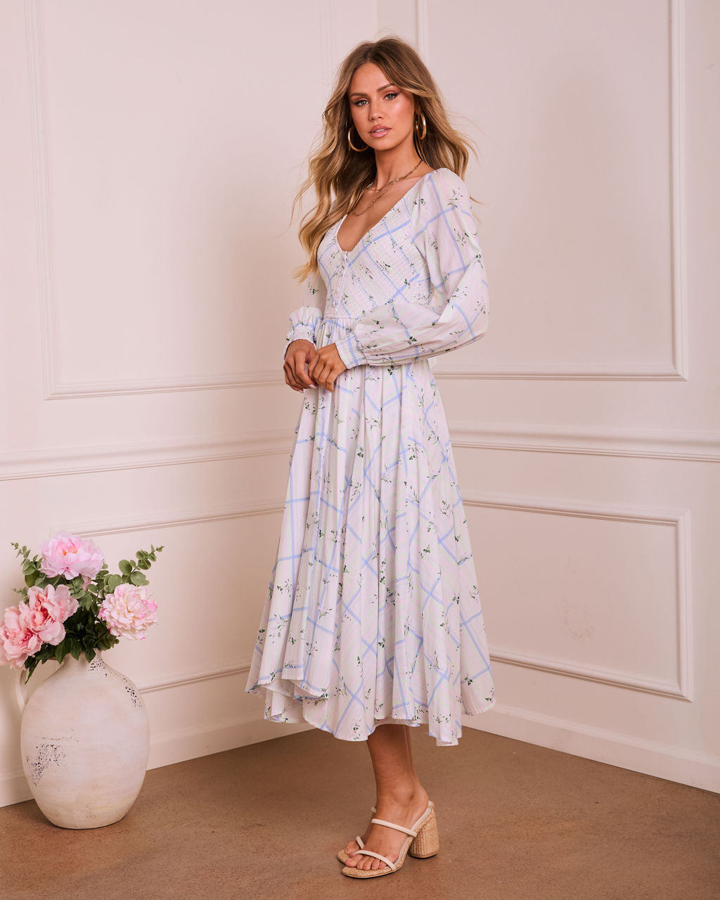 knee length dresses for ladies Dreamy White Lace Knit Dress main image 0