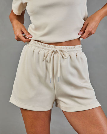 Softly Styled Drawstring Scuba Shorts