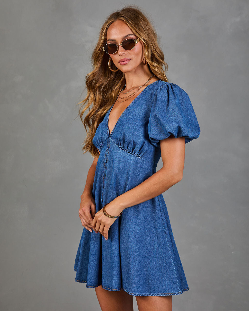 Sunday Harbor Denim Mini Dress – VICI