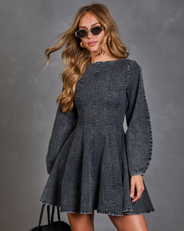 Morning Stroll Denim Mini Dress