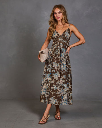 Turning Leaves Floral Maxi Dress