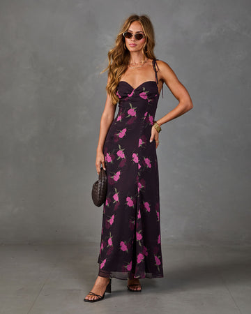 Refined Romance Floral Maxi Dress